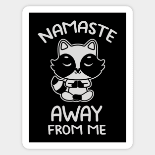 Namaste Away From Me Cute Raccoon by Tobe Fonseca Sticker